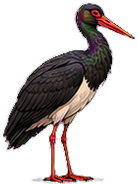 Zeichnung: Black Stork